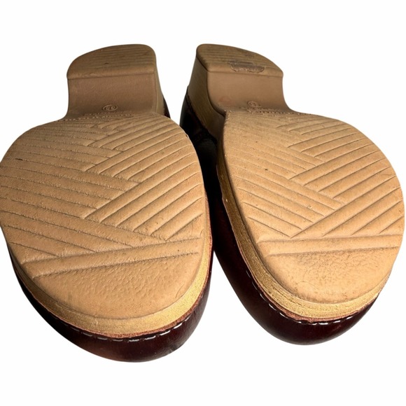 Dansko Brenna EU 38 Cordovan Milled Leather Clogs Womens Comfort Nurse - Picture 11 of 14